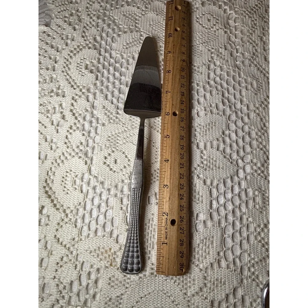 Vintage Haugrud Norway Pewter 18/8 Stainless Cake Pie Server Mid Century Modern